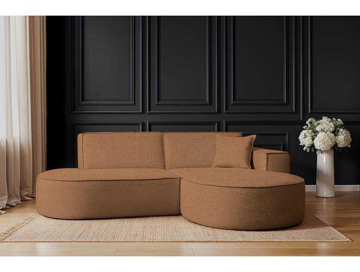 Kaiser Möbel Ecksofa Designer MODENA STUDIO stoff Artico Rust Rechts