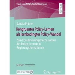 Kongruentes Policy-Lernen als lernbedingter Policy-Wandel, Fachbücher von Sandra Plümer