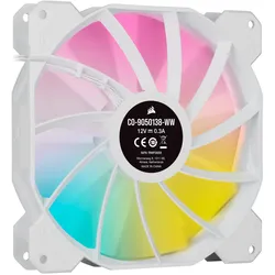 Corsair iCUE SP140 RGB Elite (140 mm, 1x), PC Lüfter, Weiss