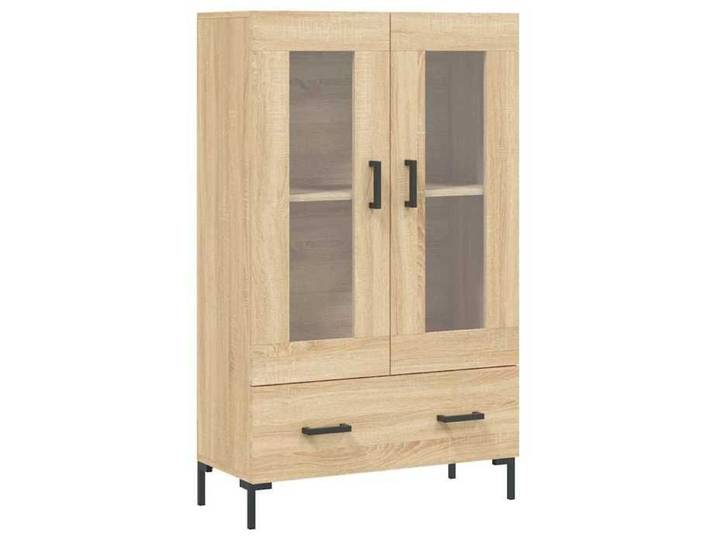 ABOTT@Bibliothèque KENNETH - Armoire haute vitrine - Buffet haut - chêne sonoma 69 5x31x115cm - Bois d'ingénierie - 354732