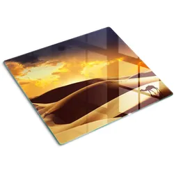 GLASPLATTE 60x52 cm Sahara-Kamel