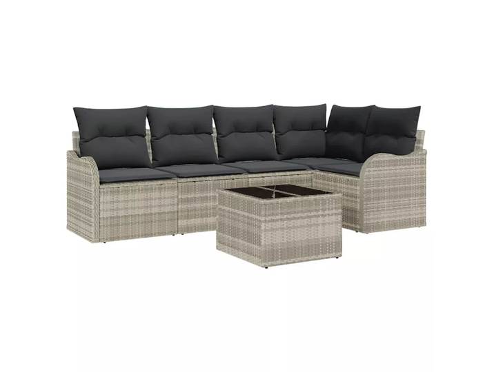VidaXL - Modulare sofagarnitur poly-rattan, One Size, Silber