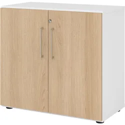 Bümö, Aktenschrank, smart Aktenschrank - 2 Ordnerhöhen (80 x 42 x 75 cm)