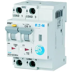 Eaton 187210 Brandschutzschalter, 2p, C, 16 A, 30 mA, Typ A AFDD-16/2/C/003-A