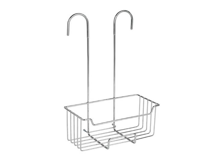 WENKO Doucherek Milo RVS glanzend 25x36cm - Zonder boren - Doucherekje hangend - Douchemand - Douchecaddy ophangbaar