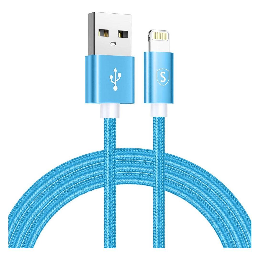 SIGN USB to Lightning Cable, 2.1A, 2m, Nylon - Blue (2 m) (SNCAB-LIGH2MBL)