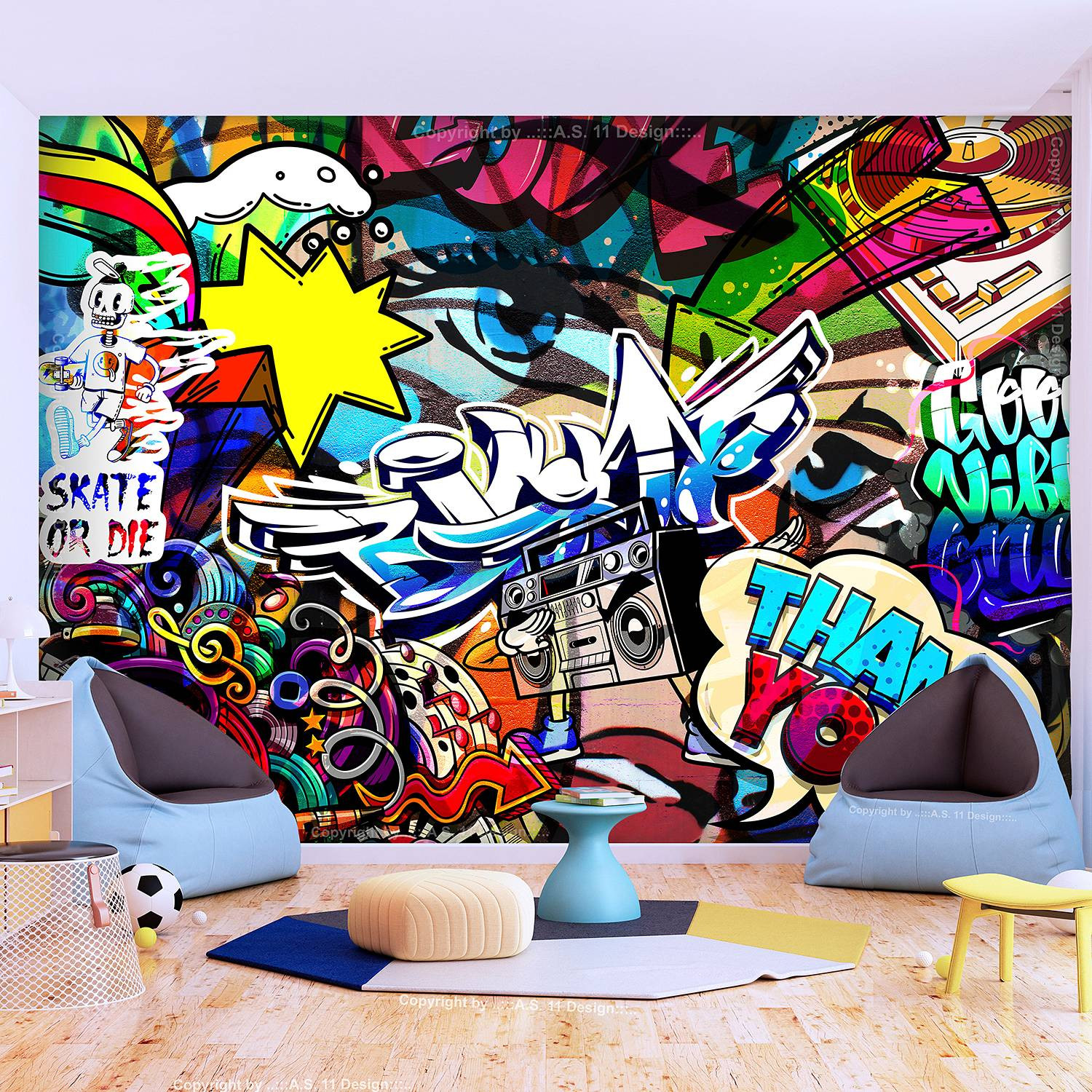 home24 Vlies-fotobehang Metropolia Language Multicolour B: 150 cm, H: 105 cm