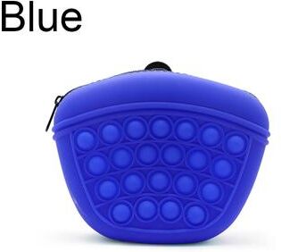 Discount Dollar Deals Portable Dog Training Bag Silicone Waist Pack For Snacks Food Storage blue