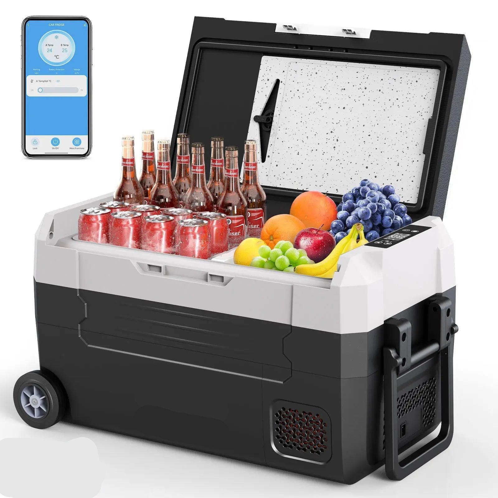 Selius Mini Koelkast 35L Slimme Compressor Koelbox met Bluetooth en Dual Zone