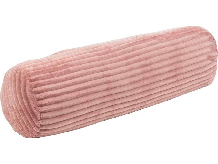Nackenrolle GÖZZE Cord Optik , rosa (altrosa), B:22cm, Polyester, Funktionskissen, Nackenrolle, mit samtweicher Oberfläche