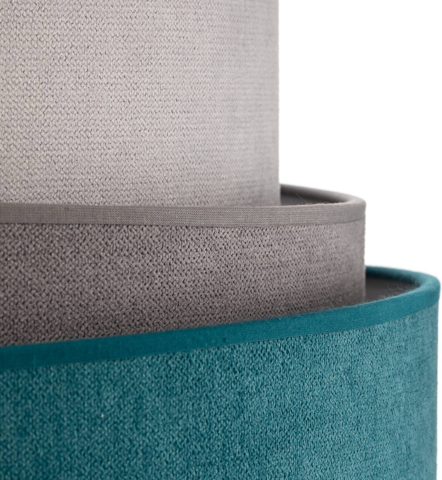 Stehlampe Pastell Trio Duolla, weiß / opal, für Wohn- / Esszimmer, Textil / Stoff / Seide, Modern, Stehlampe