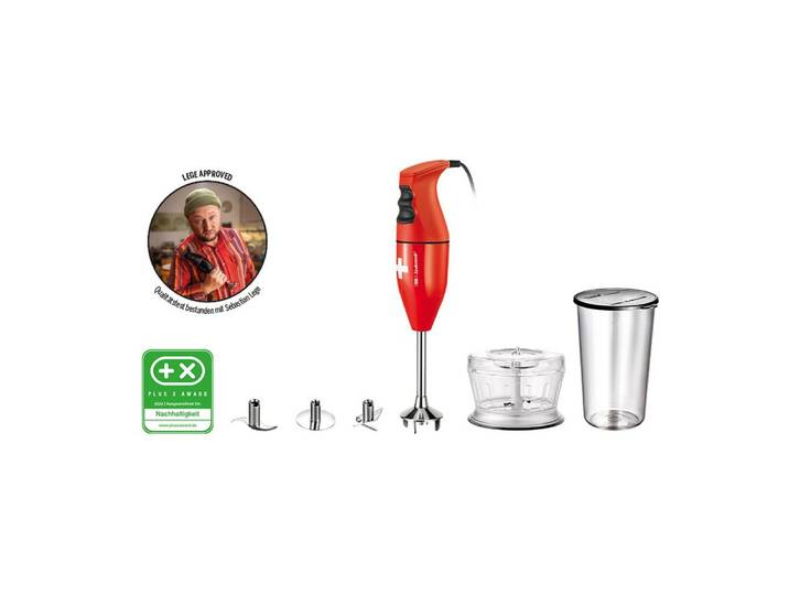 ESGE-Zauberstab Stabmixer Bundle E 120 Select Rot, 120 W, Mit verschiedenen Aufsätzen und Zubehör