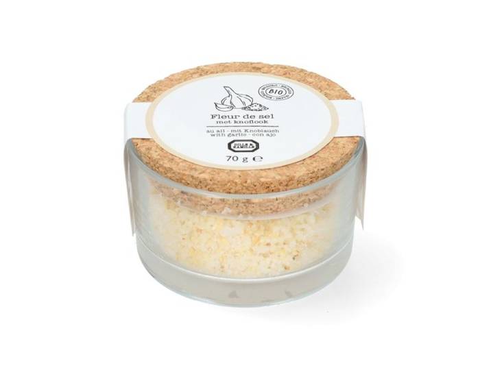 Fleur de sel knoflook, biologisch, 70gram