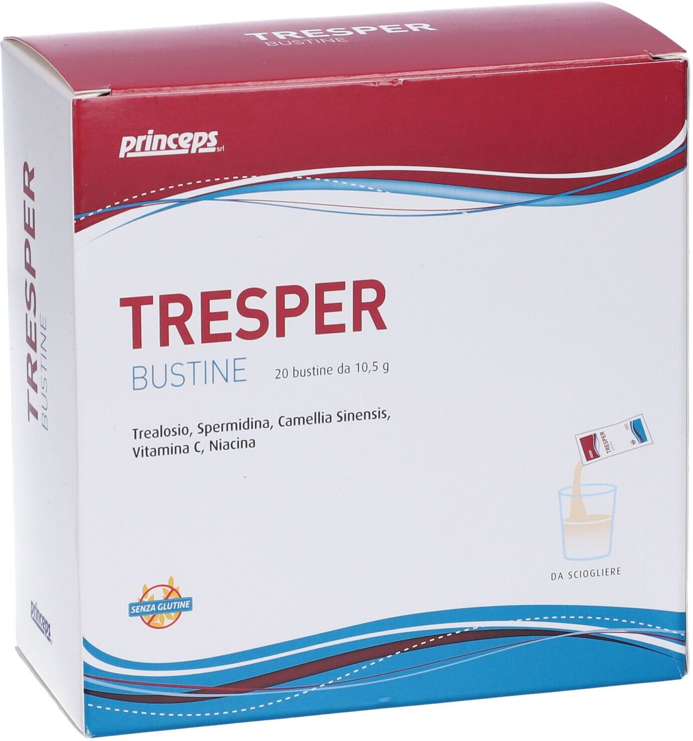 PRINCEPS Srl Tresper - Integratore con Trealosio - Per la Stanchezza - 20 Bustine