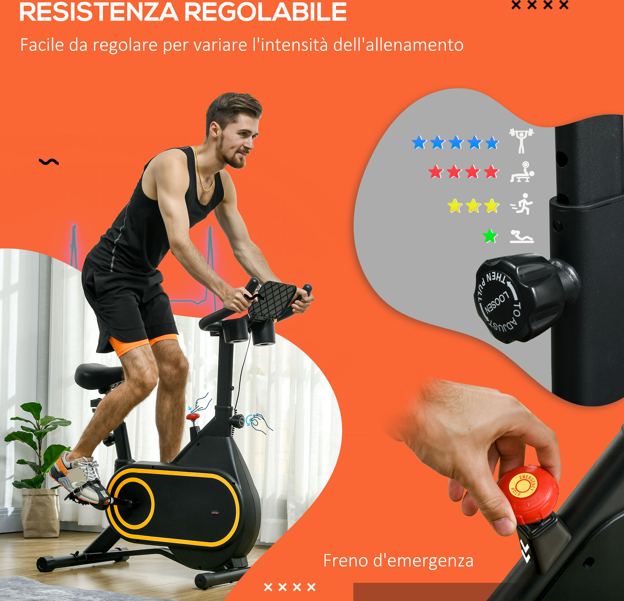 Altro Cyclette Magnetica Con Volano Da 4kg, Manubrio E Sellino Regolabili