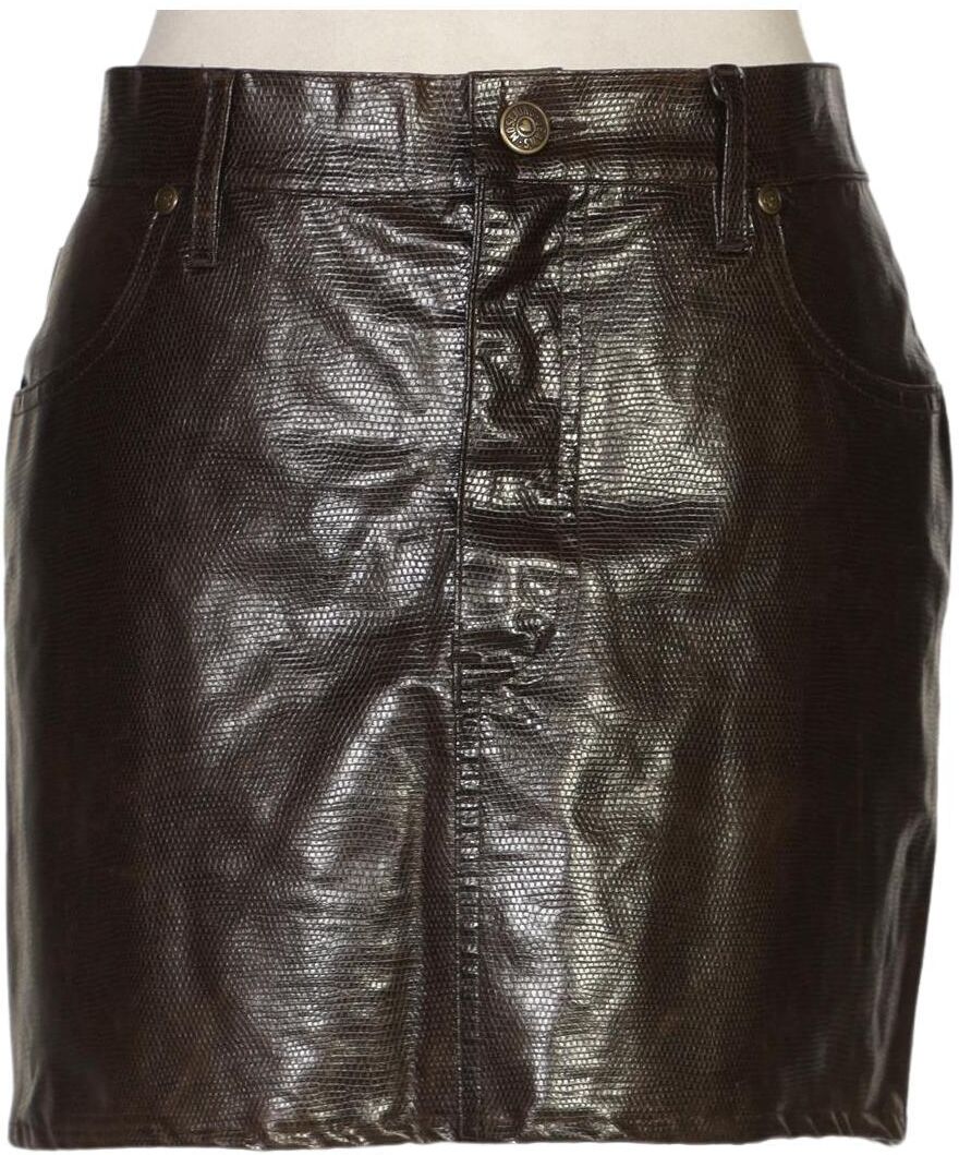 Love Moschino Damen Rock, Braun, Gr. EU 40, Synthetik / Kunstleder - Second Hand