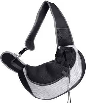 Inspire Curations CozyTrail Mesh Pet Carrier Backpack & Shoulder Sling Bag gray s