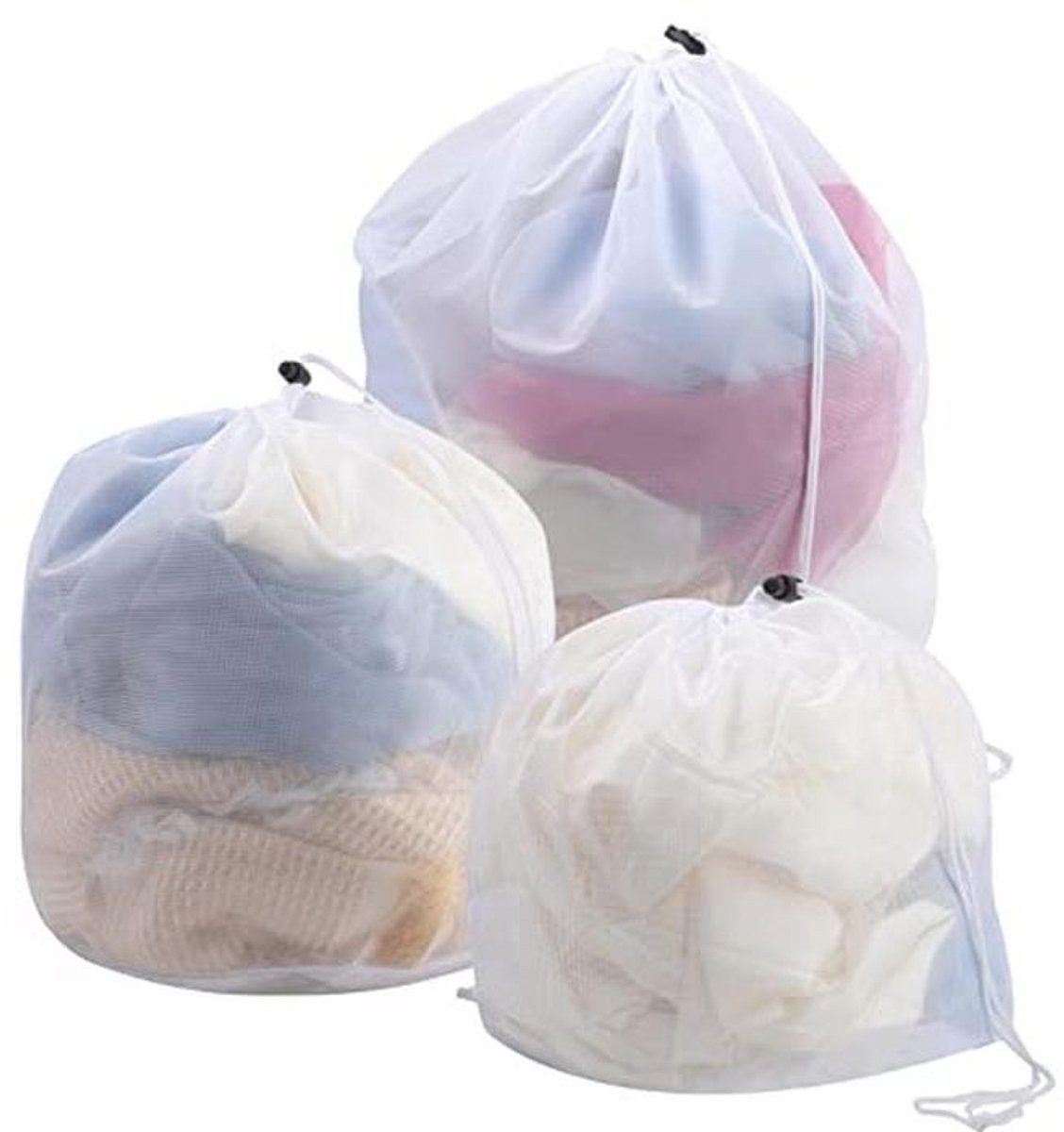 Waszakken Set - Fijnmazige waszakken voor babykleding, ondergoed en beha's