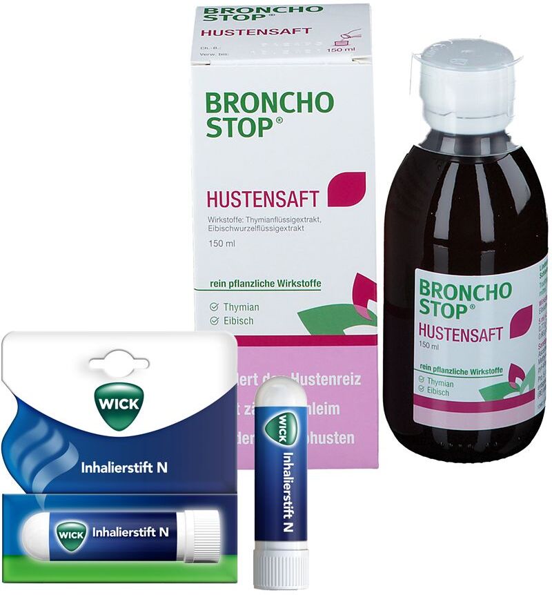 Bronchostop® Hustensaft und Wick Inhalierstift Set 1 St 1 St Set