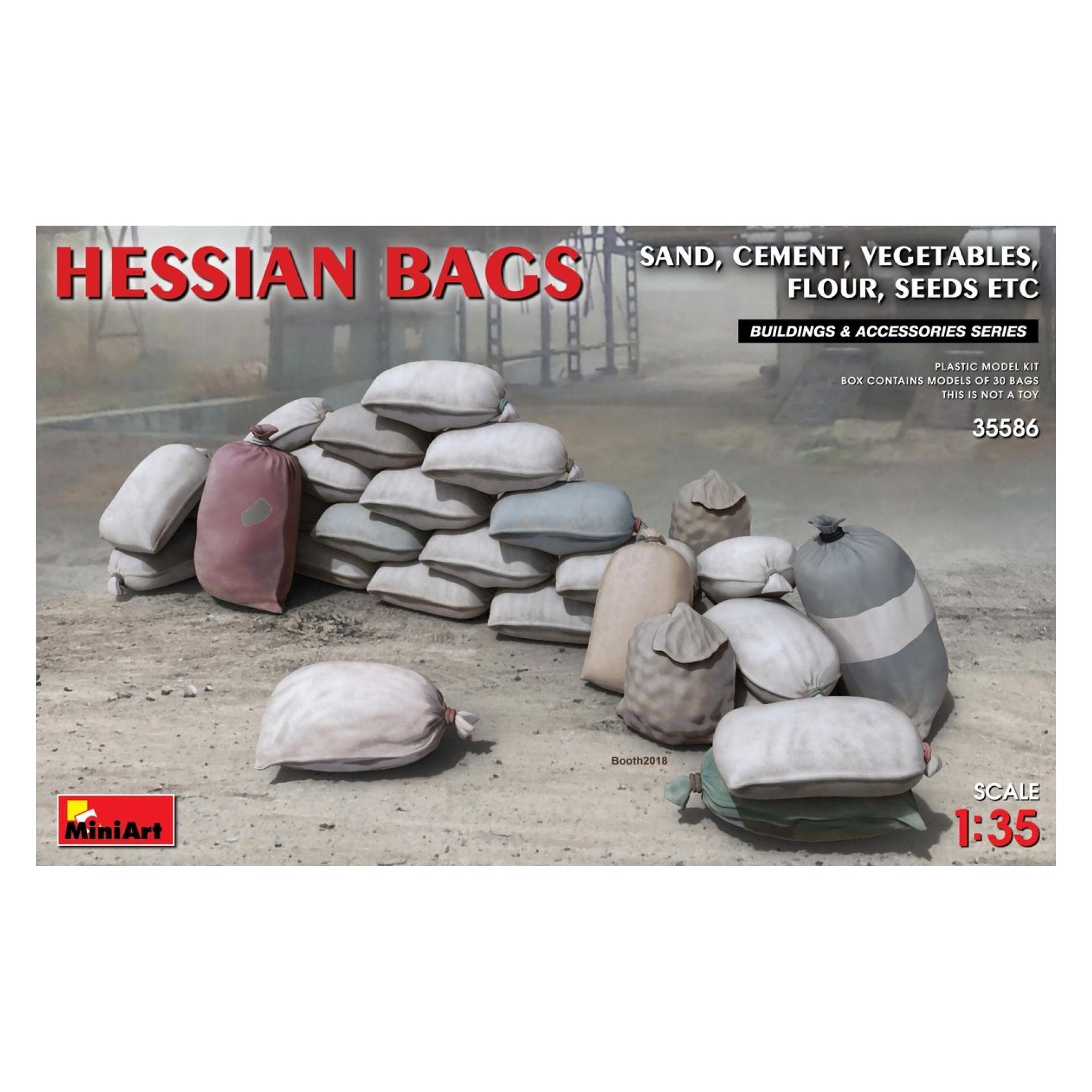 Mini art Hessian Bags (sand, cement, vegetables) (35586)
