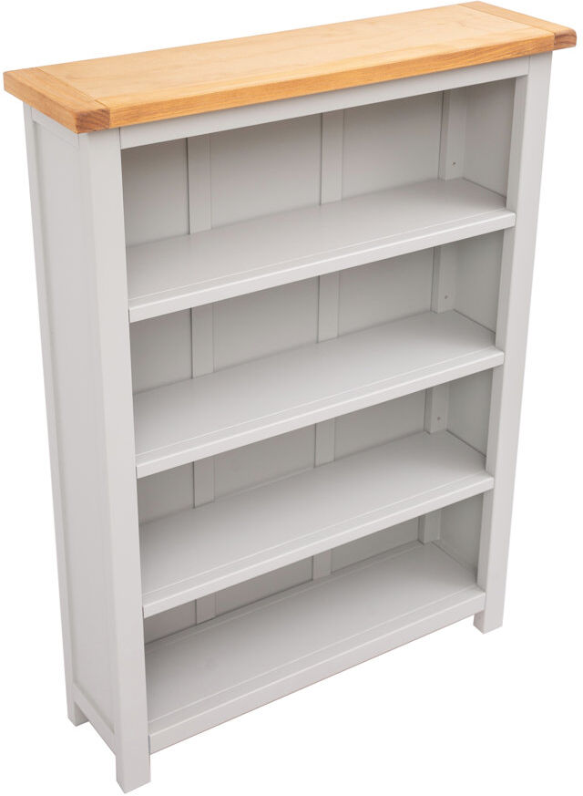 Three Posts Venice 120cm H Standard Bookcase Light Grey (4 Shelves) 120cm H x 89cm W x 25cm D