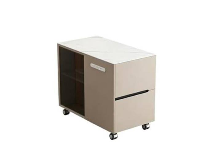 Konsolentisch Sofa-Sideboard mit Rollen. Abnehmbares Sideboard Kleiner Beistelltisch for das Wohnzimmer(Khaki)