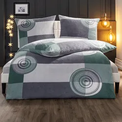 DREAMTEX Coral-Fleece-Bettwäsche ca. 80 x 80 + ca. 135 x 200 cm