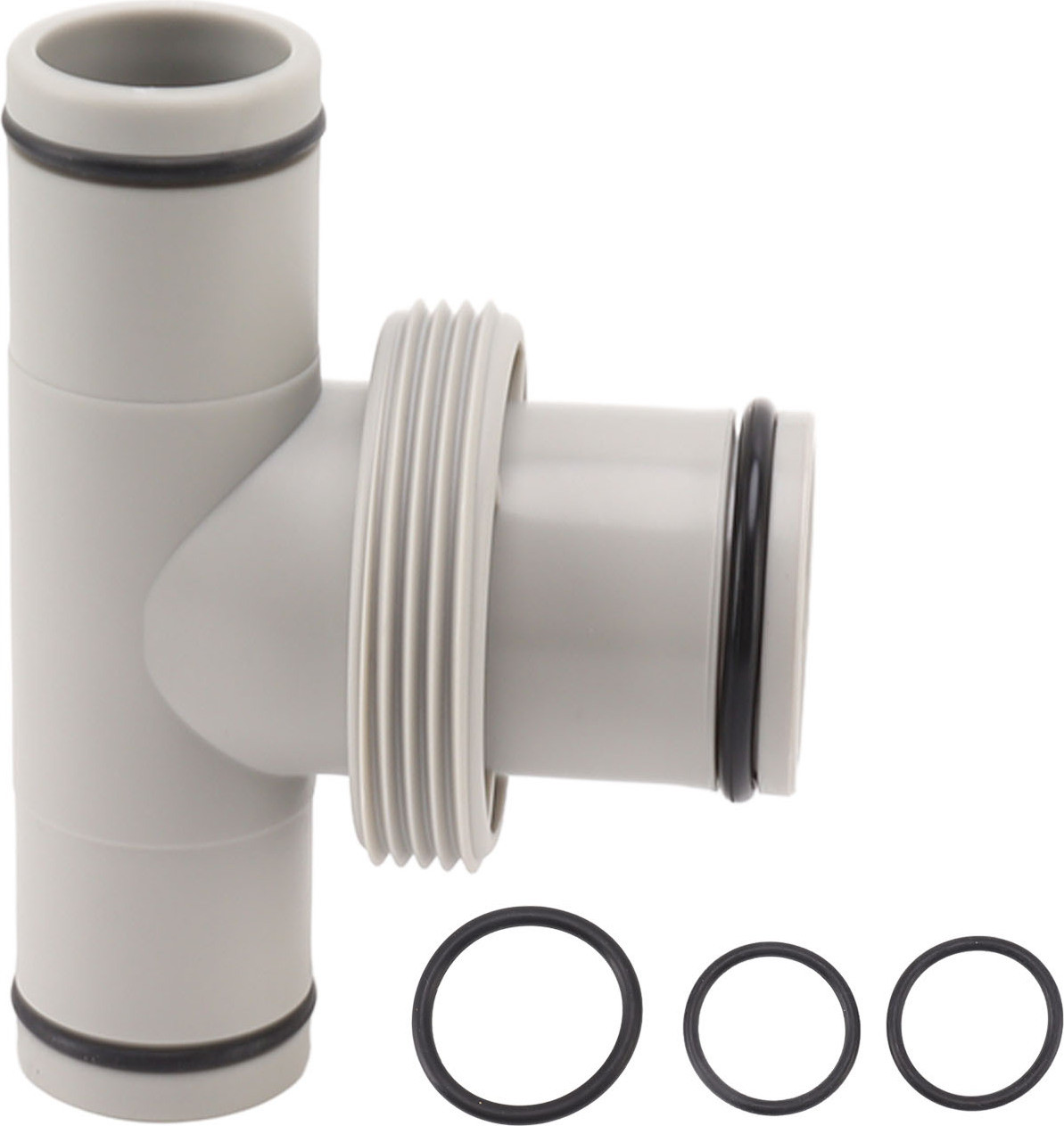 Gistuch Zwembadslangadapter T-vormige pompconnector met schroefdraad 1,5 inch naar 1,25 inch voor zwembadonderhoud