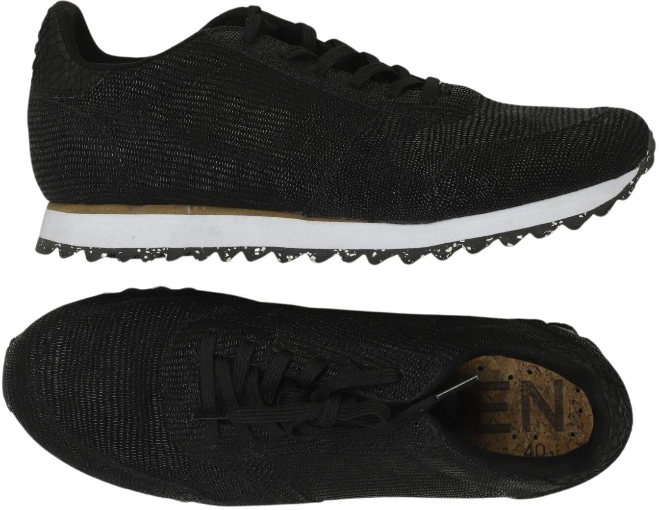 Woden Damen Sneaker, Schwarz, Gr. EU 40, kein / Etikett - Second Hand