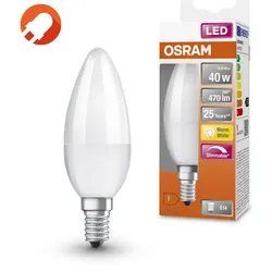 OSRAM E14 LED SUPERSTAR Lampe Kerzenform dimmbar matt 5.7W wie 40W warmweiß & blendfrei