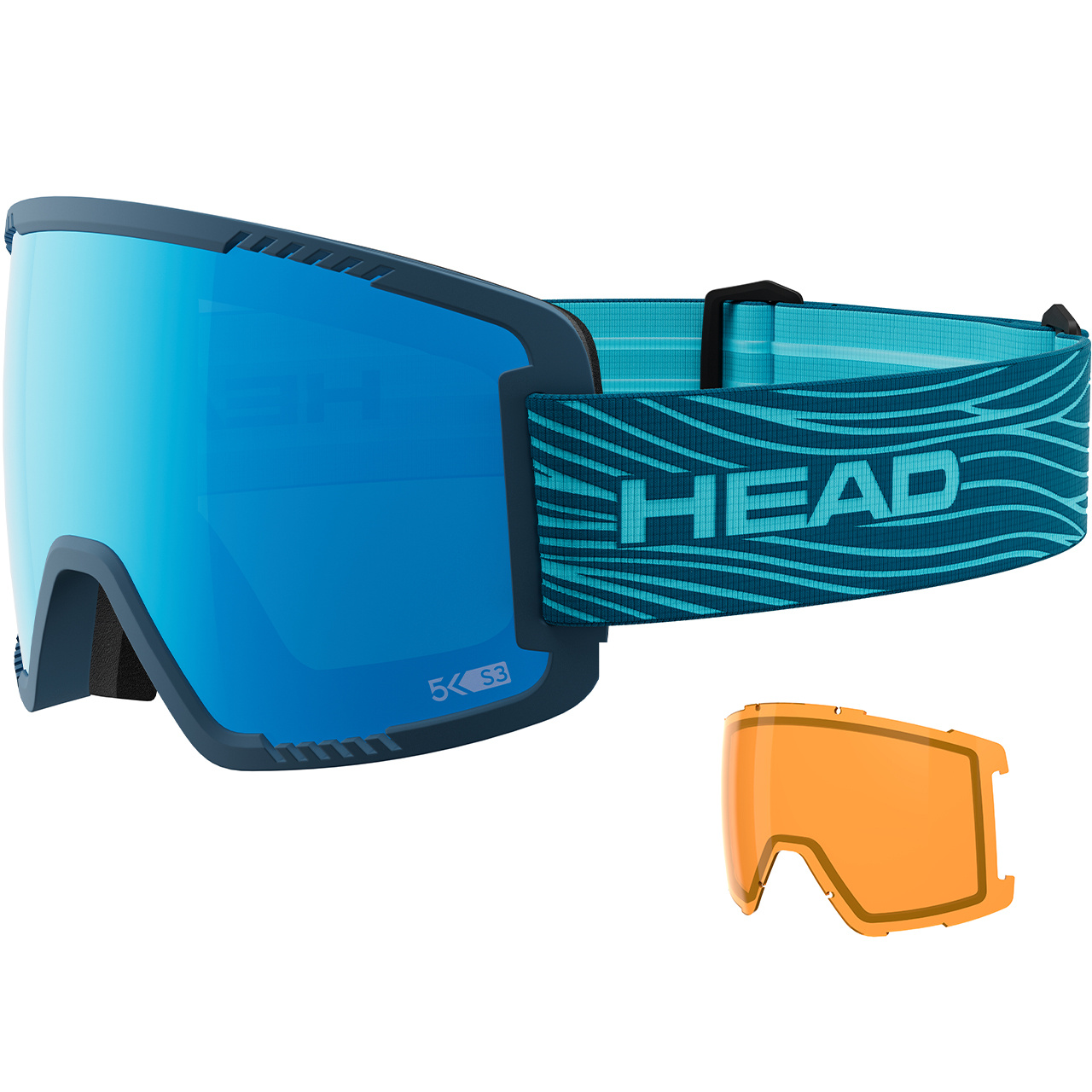 Head Contex Pro 5K Race blue petrol RD + Ersatzscheibe - Large