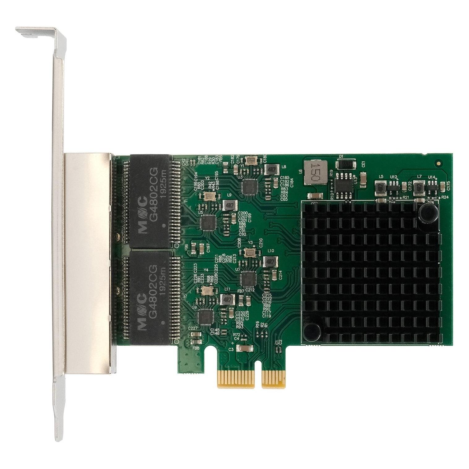 Exsys PCI-E Karte Ethernet 4x 1 Gbit/s (PCI-E x1) (EX-60104)