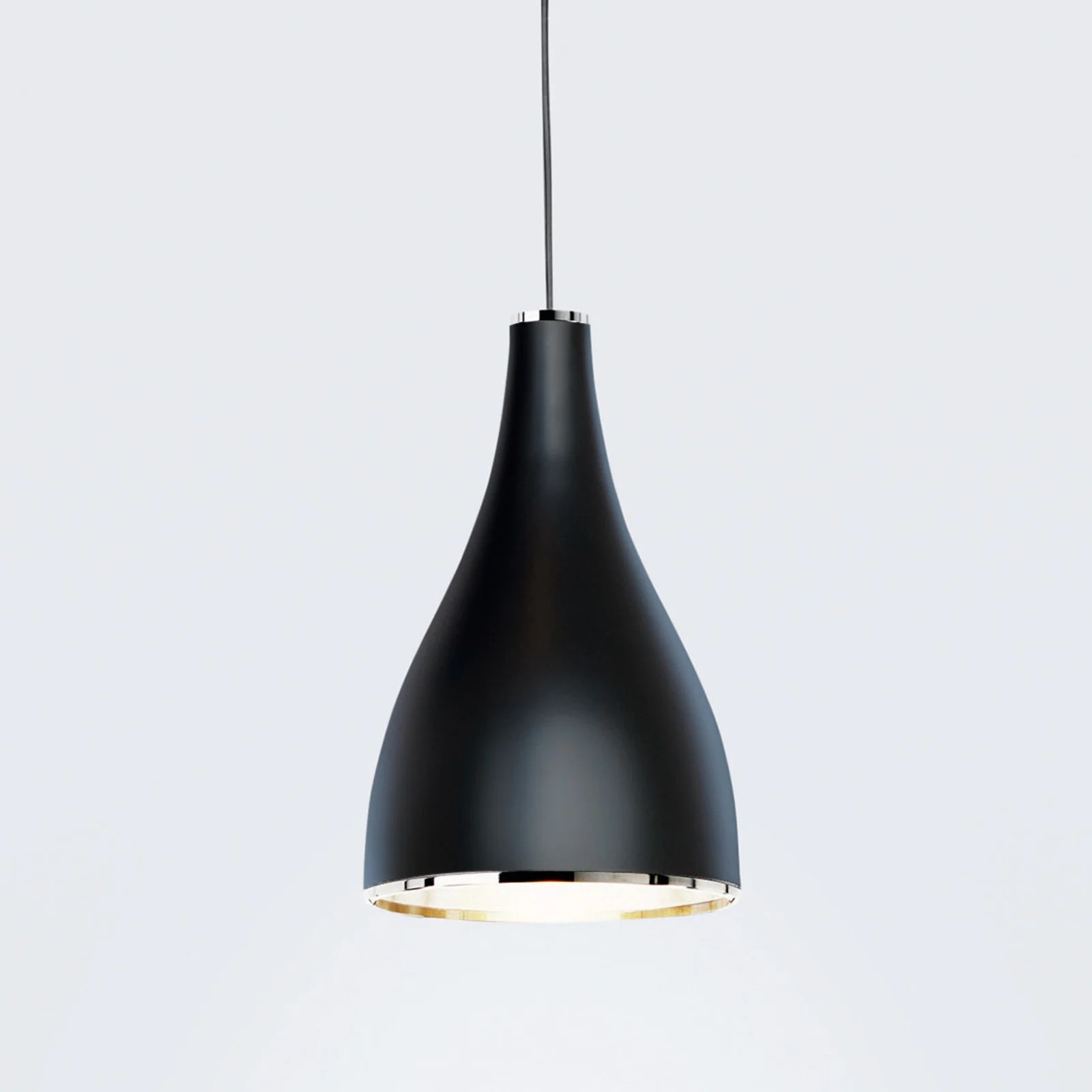 Serien Lighting One Eighty L hanglamp, zwart, Ø 16 cm