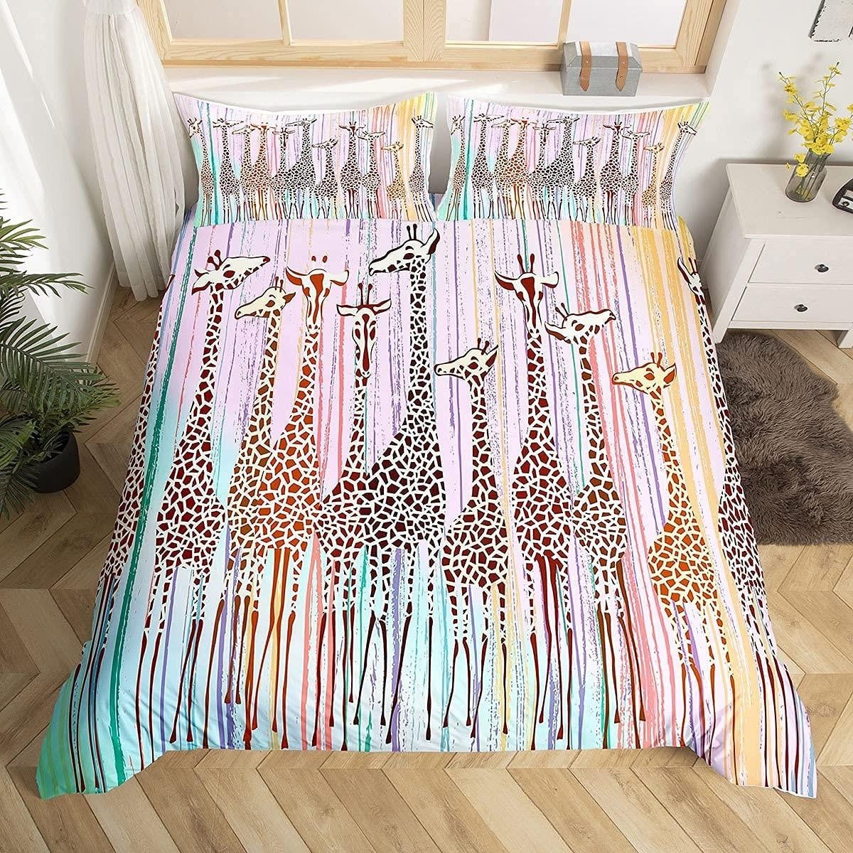 Solidchoice Giraffe Dekbedovertrek Set voor Kinderen, 2-delig