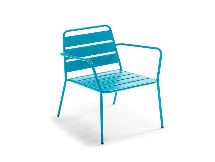 Oviala - Fauteuil de jardin bas en métal