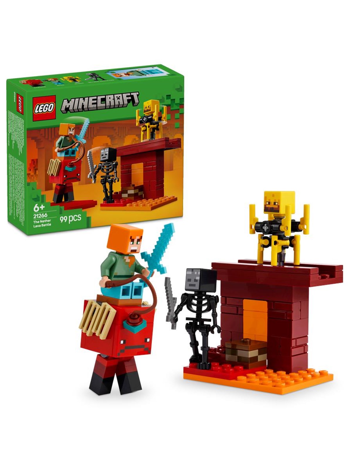 LEGO Minecraft 21266 Das Lava-Duell im Nether