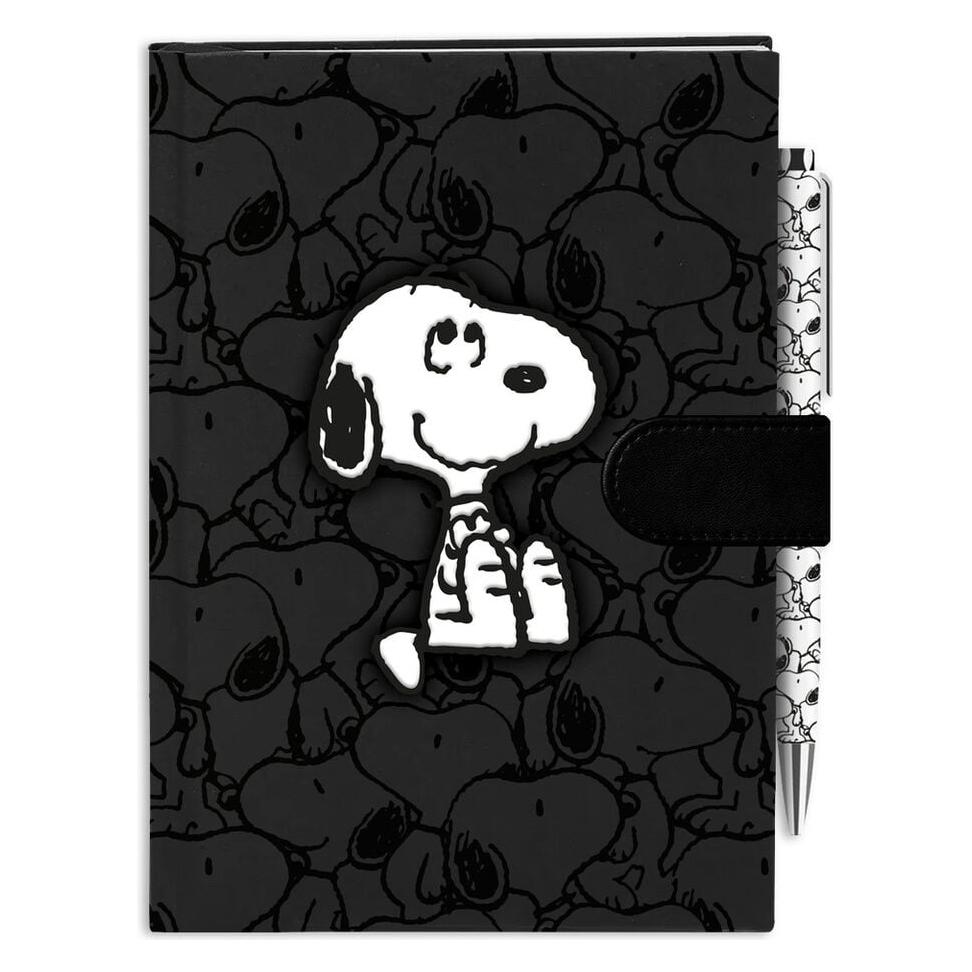 Kids Licensing Peanuts Snoopy A5 PU notebook flocked with pen (A5) (PT00003)