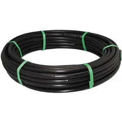Rolle 25M Tropfschlauch 16Mm mit Tropfer bei 0,35Cm 2 L/H Farbe Schwarz. Blauer Vogel
