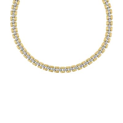 Collier JOOP "Schmuck, Geschenk", gold (gelbgoldfarben, edelstahlfarben), Halsketten, Damen, Edelstahl, L: 46 B: 9mm, Collier, B:9mm
