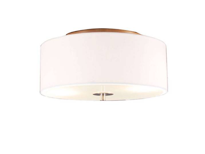 Plafonnier rustique blanc 30 cm 2 lumières - Drum