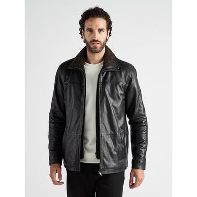 Lederjacke JCC "MartinLN", Herren, Gr. 46, schwarz, Obermaterial: 100% Lammleder. Futter: 100% Polyester, Jacken