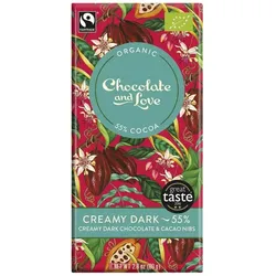 Dunkle Schokolade - Creamy Dark 55% mit Kakaonibs