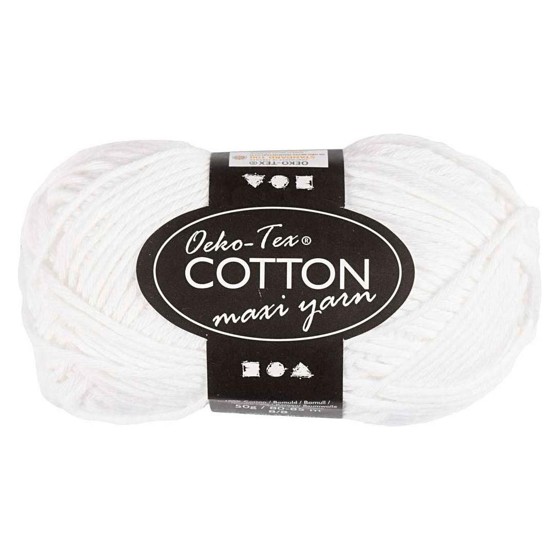 Creativ Company Baumwollgarn, Weiss, 50gr, 170m (170 m) (5712854621205)
