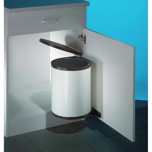 Wesco Einbaumülleimer Rondo, 8011006, ab 40cm Schrankbreite, Metall, 13 Liter