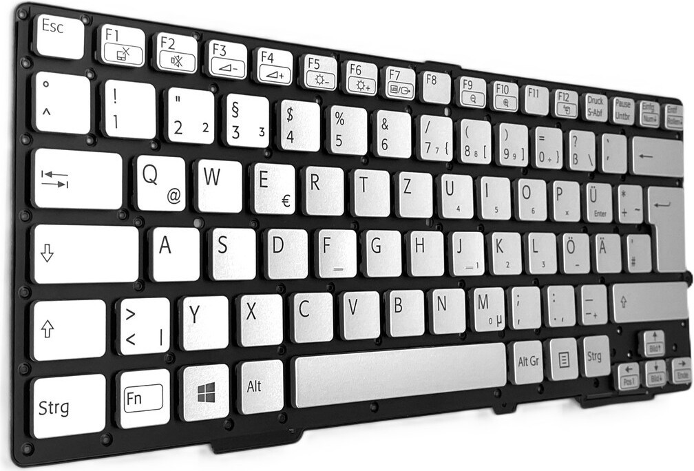 T-ProTek Duits toetsenbord voor Sony Vaio SVS13A1A4E - Zilver