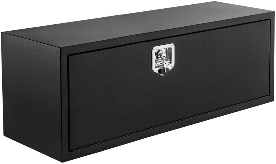 Rebrilliant Steel Underbody Truck Tool Box with T-Handle Lock, Heavy-Duty Storage Organiser for Pickup Truck Bed, RV or Trailer Black 91.44*35.56*40.68cm