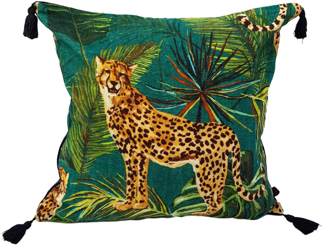 Bay Isle Home Downtown Animal Print Square Cushion 50cm H X 50cm W X 12cm D