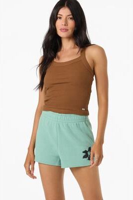 O'Neill s Tropic Melt Scallop Lounge Shorts in Green, Size XS, Polyester