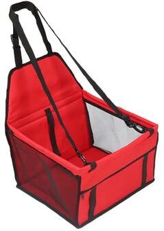 Uplift Treasures Foldable Dog Car Seat Hammock With Safety Harness red