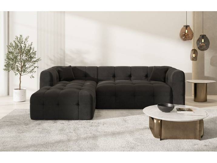 Couch Sevilla L-Form in Stoff